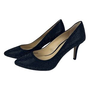 INC International Concepts Womens Zitah3‎ Pumps Heel Black Rhinestones Size 8.5W
